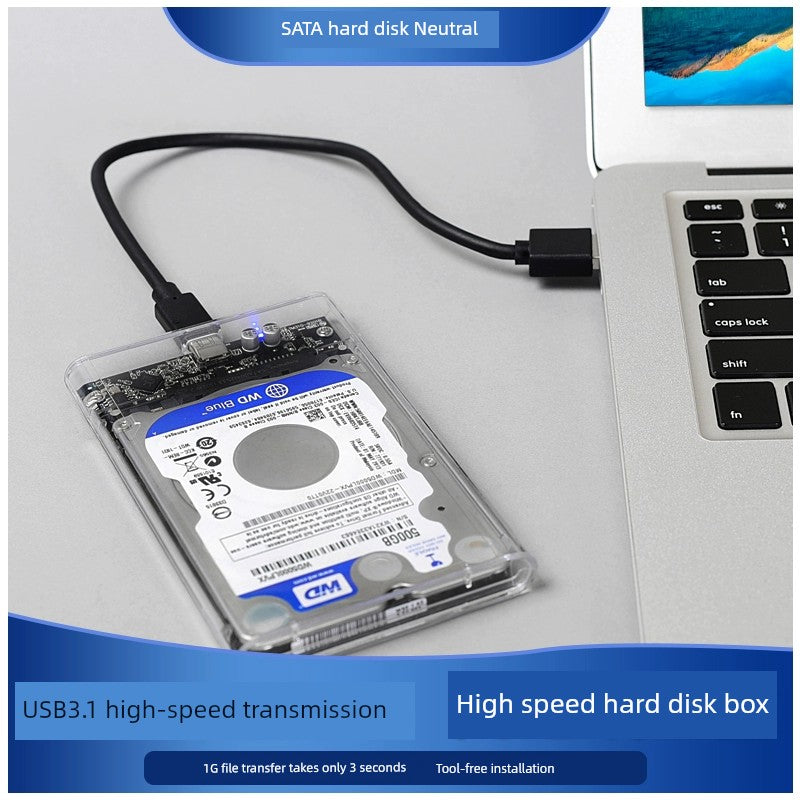 Caixa de disco rígido móvel de 2,5 polegadas USB3.0 Notebook Typec Mecânico SATA Caixa SSD externa de estado sólido 3.1